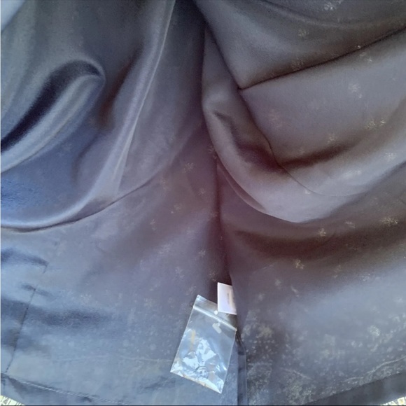 Garnett Hill Navy Blue Floral Midi Dress Size 10 Pockets Lined - Picture 13 of 13